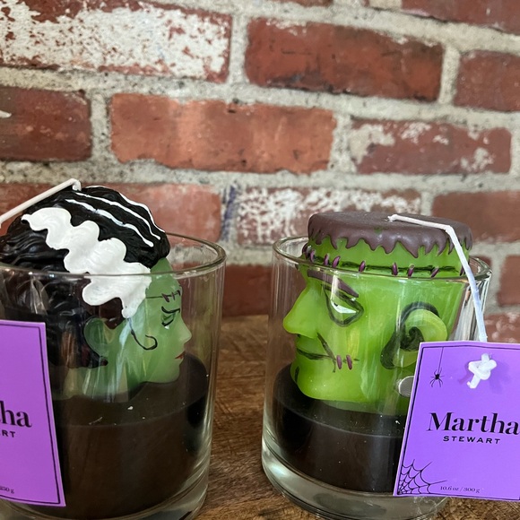 Martha Stewart, Frankenstein and the bride of Frankenstein candles NWT - Picture 3 of 8